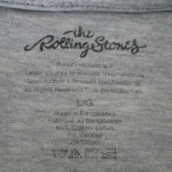 Rolling Stones Tee Shirt Top Lips Tongue Band Tee Gray Pastels Large - Picture 3 of 8
